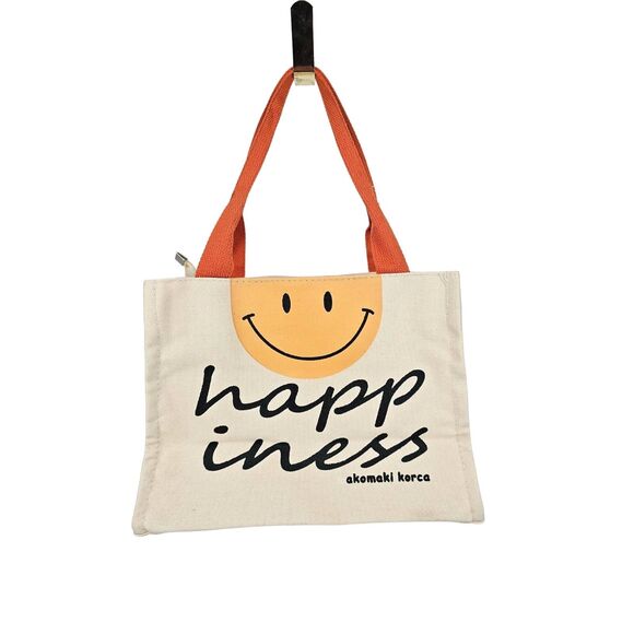 Kawaii Print Shoulder Canvas Bag Orange Small - Picture 2 of 8